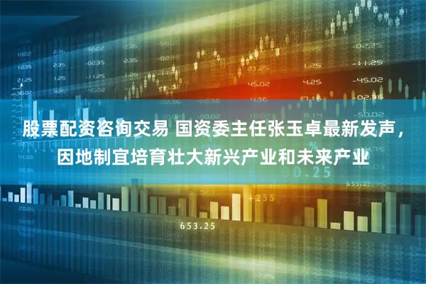 股票配资咨询交易 国资委主任张玉卓最新发声，因地制宜培育壮大新兴产业和未来产业